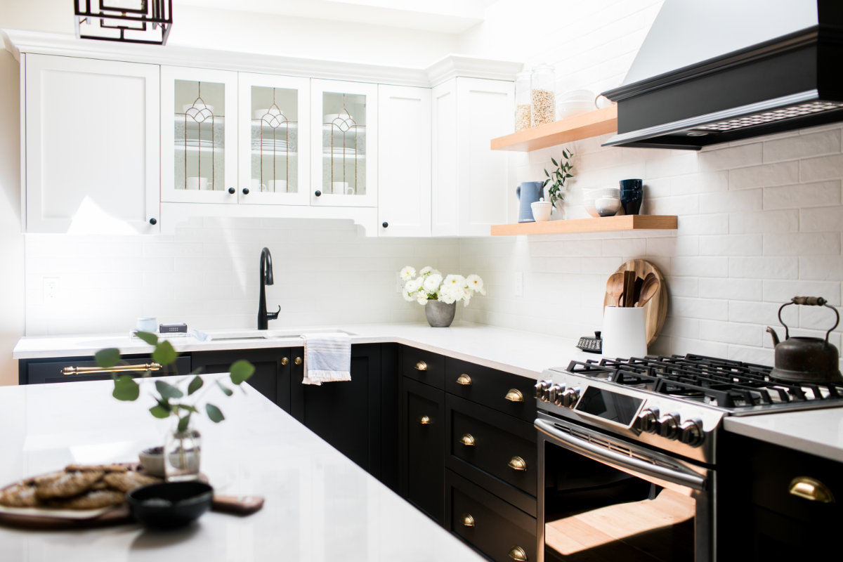 Kitchen - Libertti Flat in Arctic and Midnight by Lighthouse Kitchens