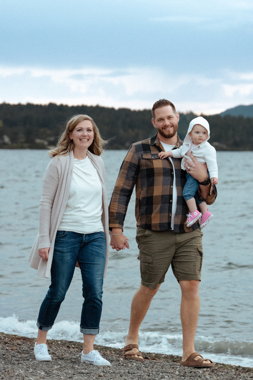 Matt and Candice Curran, owners of Lighthouse Kitchens, with Winter